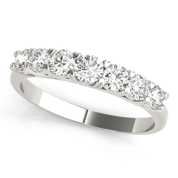 D/VVS Round Lab Grown Diamond 7 Stone Prong Set Engagement Ring Gift for Her