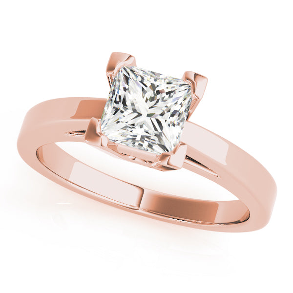 IGI Lab-Grown Princess Cut D-VVS Diamond Solitaire V-Split Engagement Ring.