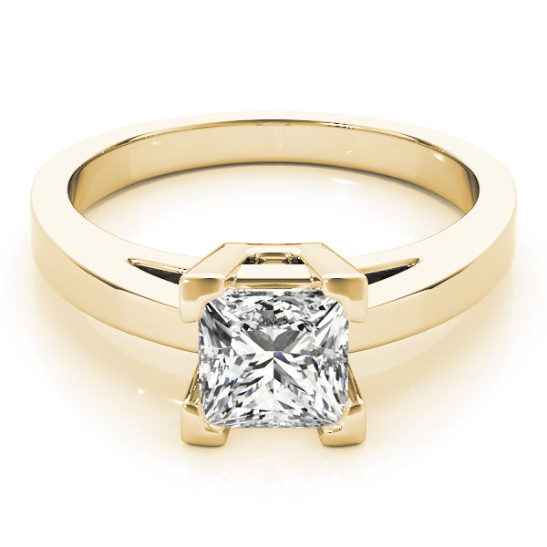 IGI Lab-Grown Princess Cut D-VVS Diamond Solitaire V-Split Engagement Ring.