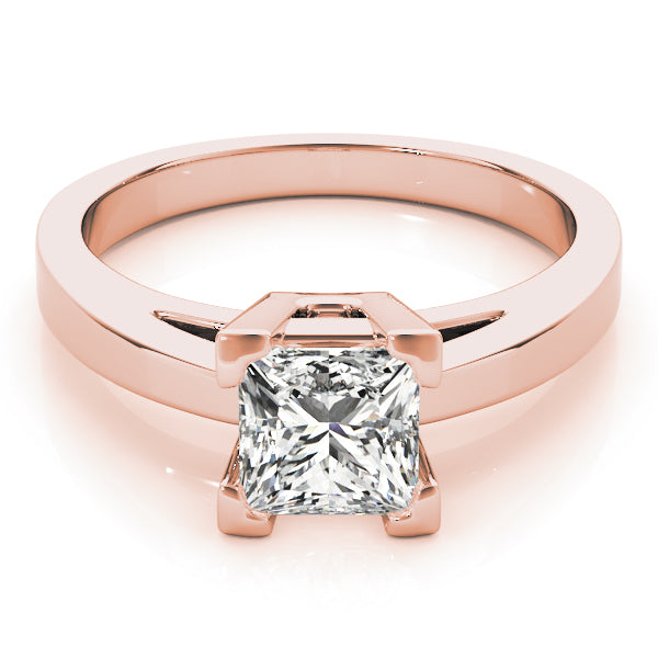 IGI Lab-Grown Princess Cut D-VVS Diamond Solitaire V-Split Engagement Ring.