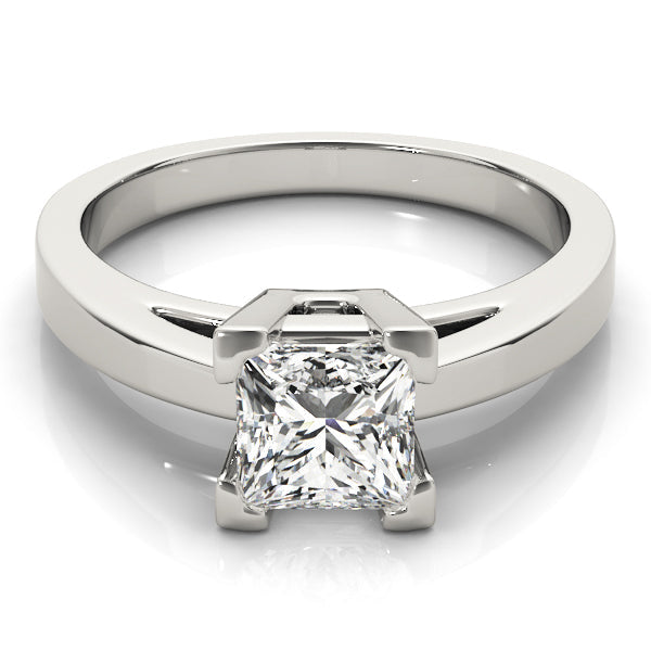 IGI Lab-Grown Princess Cut D-VVS Diamond Solitaire V-Split Engagement Ring.