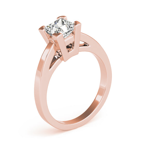 IGI Lab-Grown Princess Cut D-VVS Diamond Solitaire V-Split Engagement Ring.