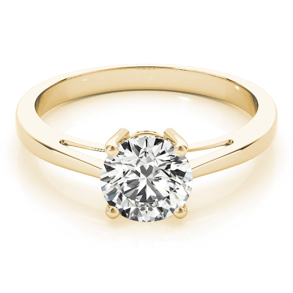 IGI Lab-Grown Round Cut D-VVS Diamond Claw Setting Engagement Ring.