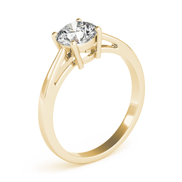 IGI Lab-Grown Round Cut D-VVS Diamond Claw Setting Engagement Ring.