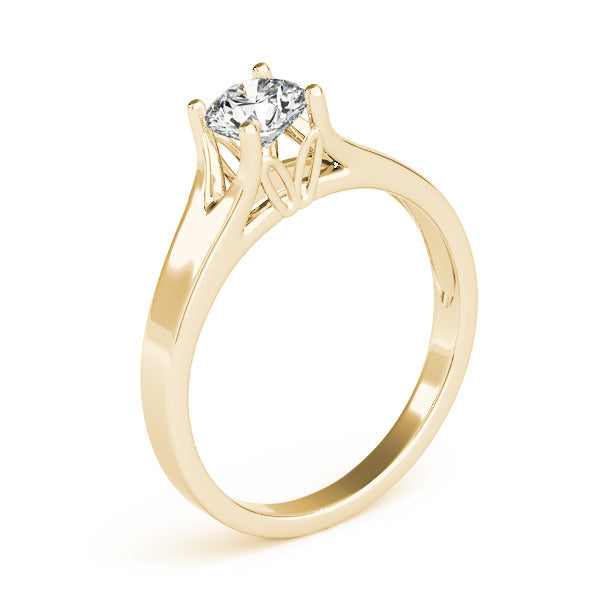 IGI Lab-Grown Round Cut Diamond Four-prong Engagement Ring Gift for Her.