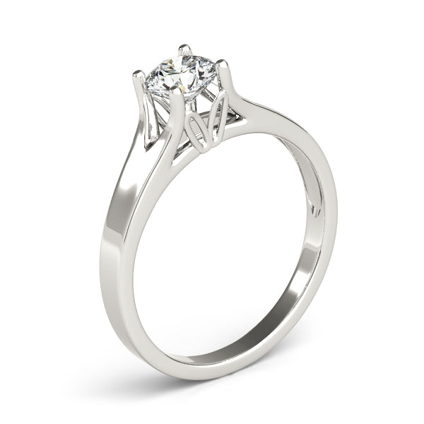 IGI Lab-Grown Round Cut Diamond Four-prong Engagement Ring Gift for Her.