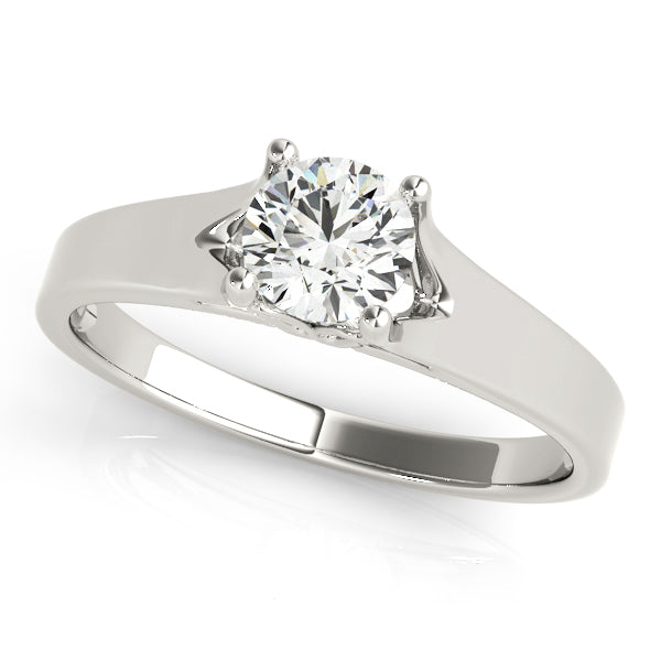 IGI Lab-Grown Round Cut Diamond Four-prong Engagement Ring Gift for Her.