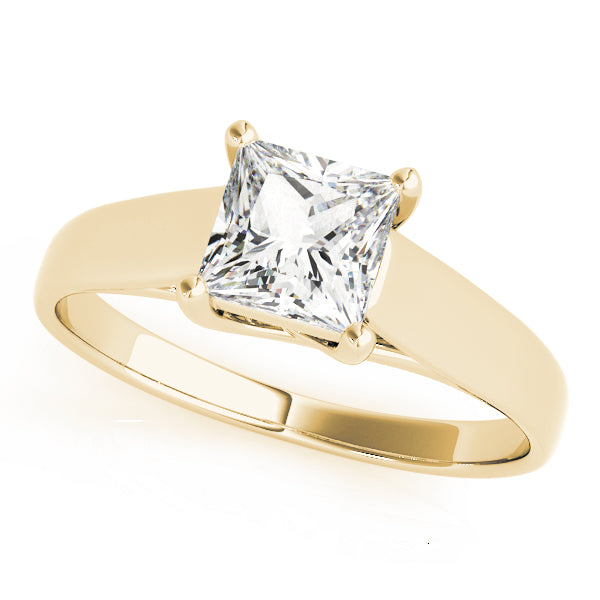 IGI Lab-Grown D-VVS Princess Cut Diamond Infinity Twist Solitaire Engagement Ring.