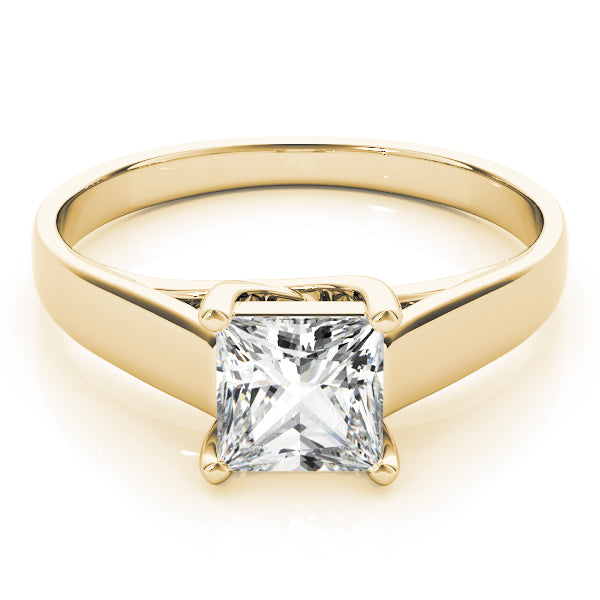 IGI Lab-Grown D-VVS Princess Cut Diamond Infinity Twist Solitaire Engagement Ring.