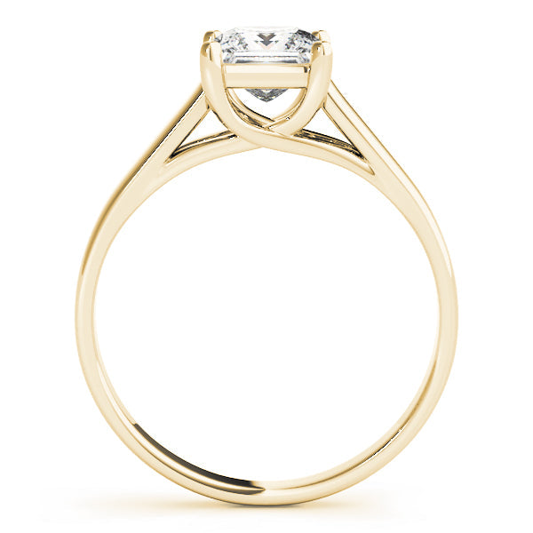 IGI Lab-Grown D-VVS Princess Cut Diamond Infinity Twist Solitaire Engagement Ring.