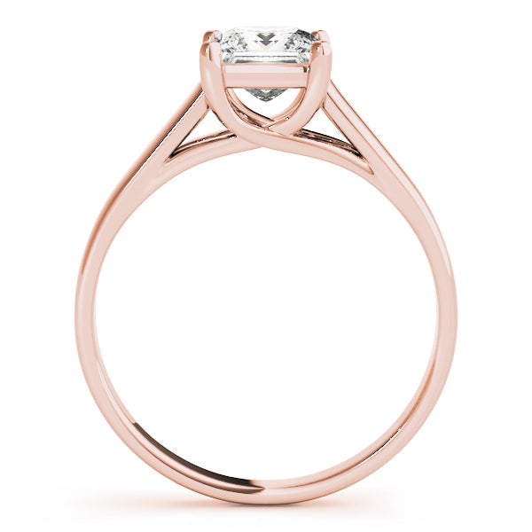 IGI Lab-Grown D-VVS Princess Cut Diamond Infinity Twist Solitaire Engagement Ring.