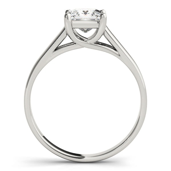 IGI Lab-Grown D-VVS Princess Cut Diamond Infinity Twist Solitaire Engagement Ring.