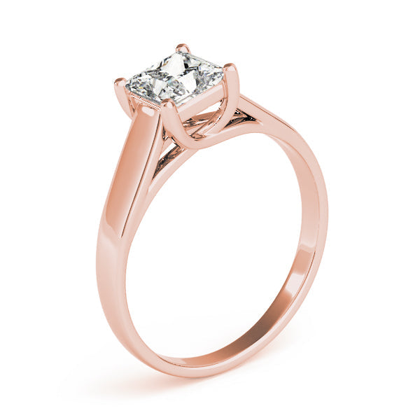 IGI Lab-Grown D-VVS Princess Cut Diamond Infinity Twist Solitaire Engagement Ring.