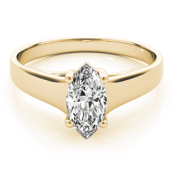 IGI Lab-Grown Marquise Cut Diamond 4-Prong Solitaire Engagement Ring.