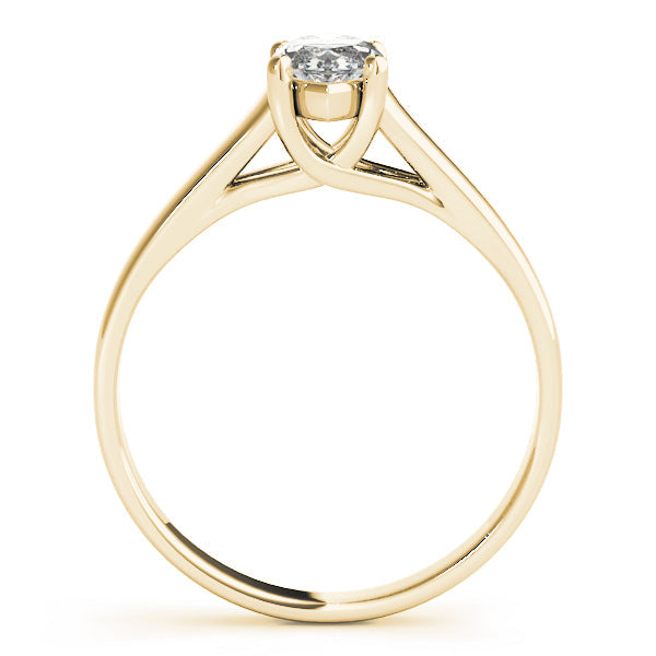 IGI Lab-Grown Marquise Cut Diamond Four-Prong Solitaire Engagement Ring.