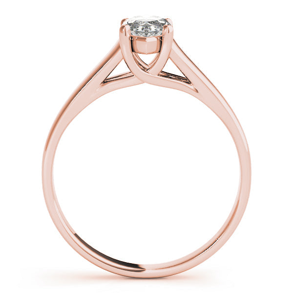 IGI Lab-Grown Marquise Cut Diamond Four-Prong Solitaire Engagement Ring.