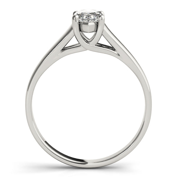 IGI Lab-Grown Marquise Cut Diamond Four-Prong Solitaire Engagement Ring.