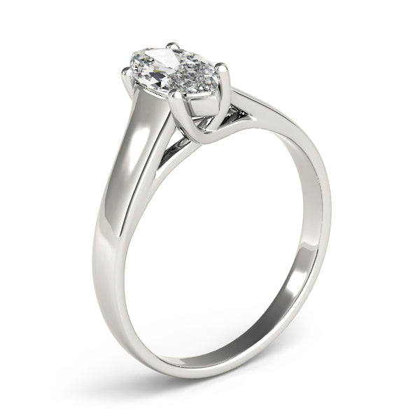 IGI Lab-Grown Marquise Cut Diamond 4-Prong Solitaire Engagement Ring.