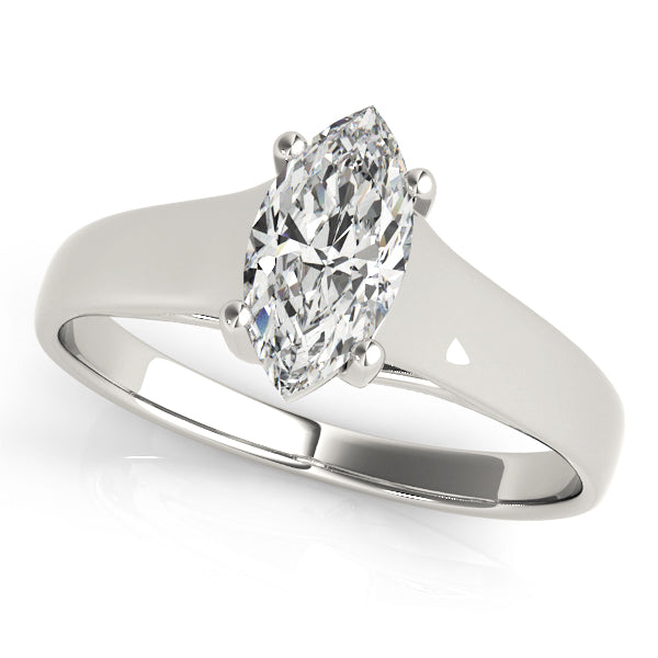 IGI Lab-Grown Marquise Cut Diamond 4-Prong Solitaire Engagement Ring.