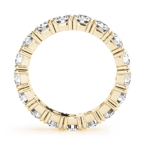 0.50-3.00ct Lab-Grown Round Cut Diamond 4-Prong Claw Set Full Eternity D/VVS Wedding Ring.