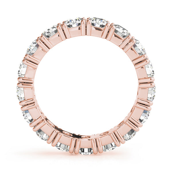 0.50-3.00ct Lab-Grown Round Cut Diamond 4-Prong Claw Set Full Eternity D/VVS Wedding Ring.