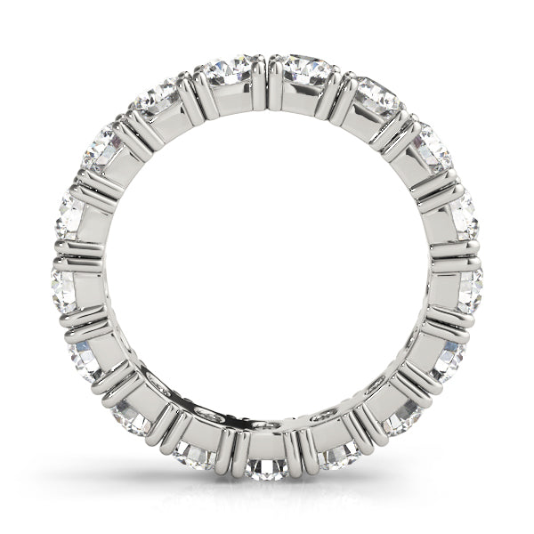 0.50-3.00ct Lab-Grown Round Cut Diamond 4-Prong Claw Set Full Eternity D/VVS Wedding Ring.