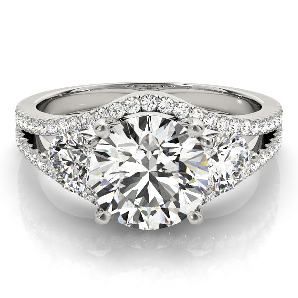 Lab Grown 3 Stone Diamonds Prong Setting Engagement