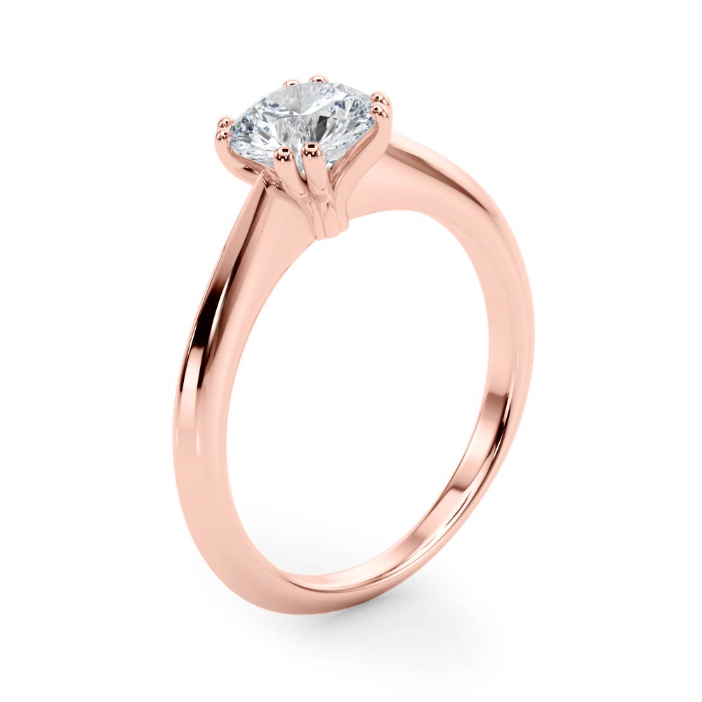 IGI Lab-Grown D-VVS Round Cut Diamond Solitarie Engagement Ring For Women