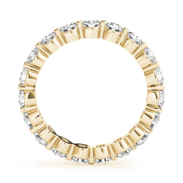 0.50-3.00ct Lab-Grown Round Cut D/VVS Diamond Single Shared Prong Full Eternity Wedding Ring