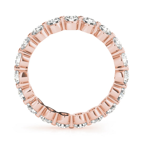 0.50-3.00ct Lab-Grown Round Cut D/VVS Diamond Single Shared Prong Full Eternity Wedding Ring