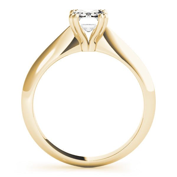 IGI Lab-Grown Emerald Cut D-VVS Diamond Double Prong Solitaire Engagement Ring.