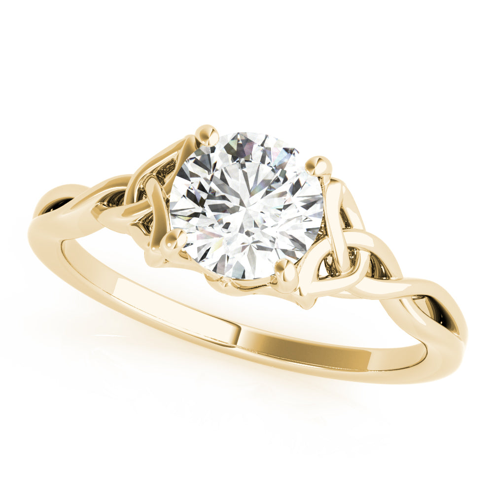 IGI Lab-Grown D-VVS Round Cut Diamond Infinity Solitaire Engagement Ring.