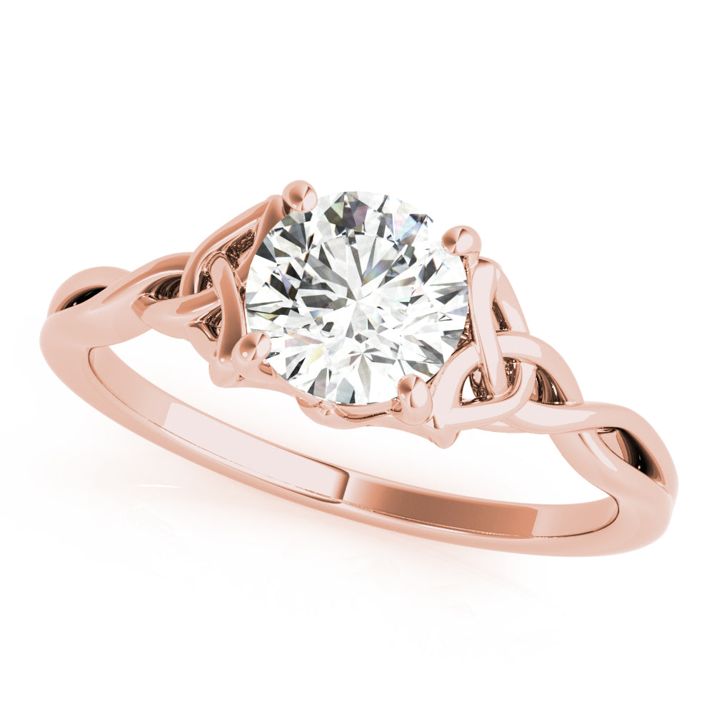 IGI Lab-Grown D-VVS Round Cut Diamond Infinity Solitaire Engagement Ring.