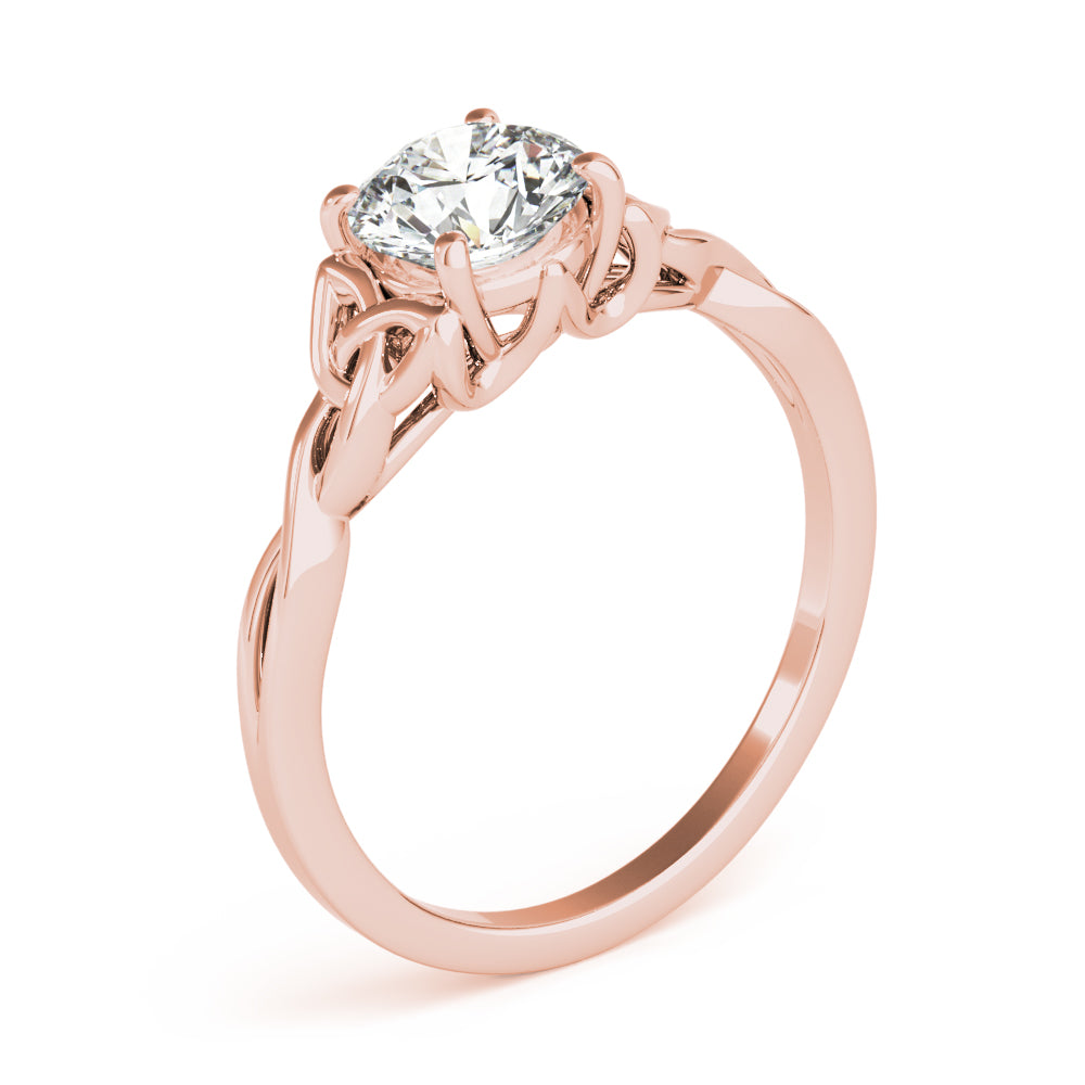 IGI Lab-Grown D-VVS Round Cut Diamond Infinity Solitaire Engagement Ring.