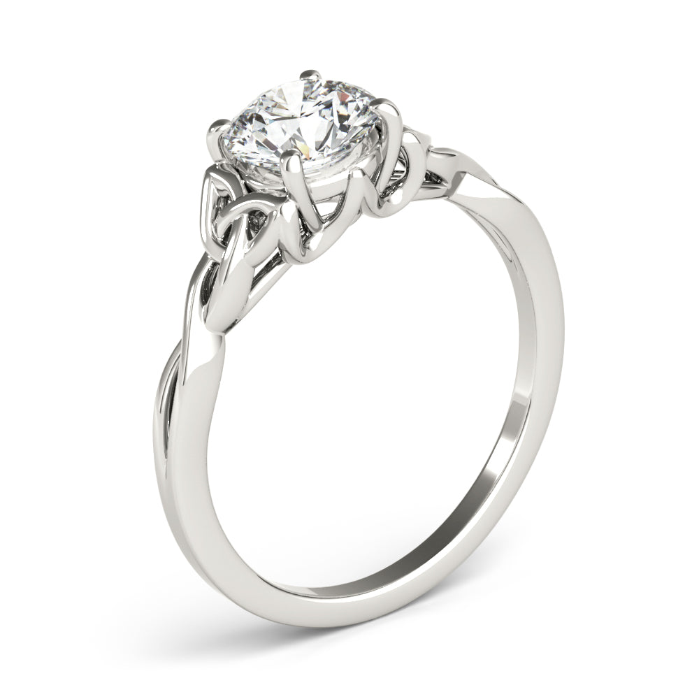 IGI Lab-Grown D-VVS Round Cut Diamond Infinity Solitaire Engagement Ring.