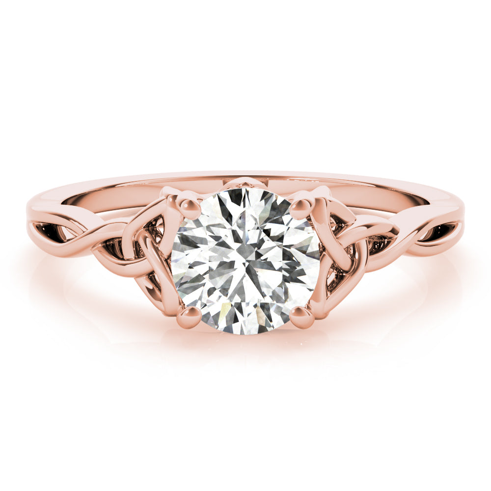 IGI Lab-Grown D-VVS Round Cut Diamond Infinity Solitaire Engagement Ring.