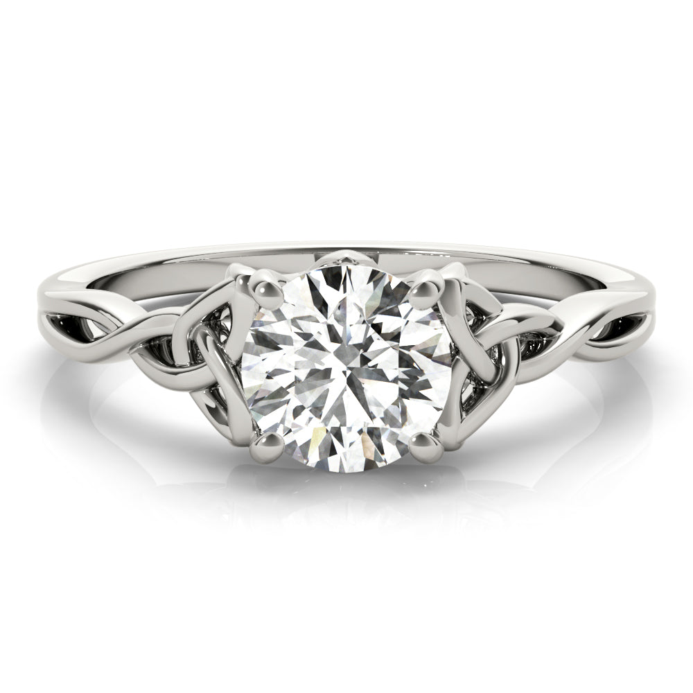 IGI Lab-Grown D-VVS Round Cut Diamond Infinity Solitaire Engagement Ring.
