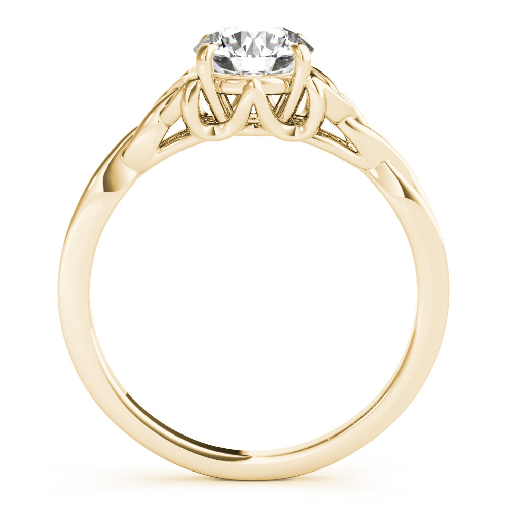 IGI Lab-Grown D-VVS Round Cut Diamond Infinity Solitaire Engagement Ring.