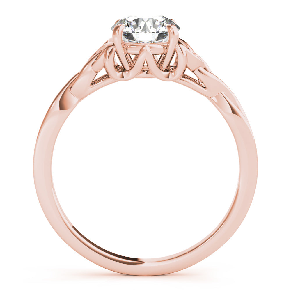 IGI Lab-Grown D-VVS Round Cut Diamond Infinity Solitaire Engagement Ring.