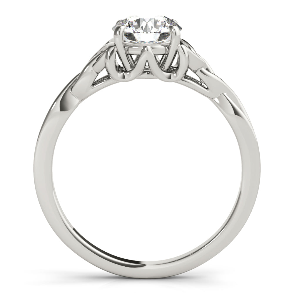IGI Lab-Grown D-VVS Round Cut Diamond Infinity Solitaire Engagement Ring.
