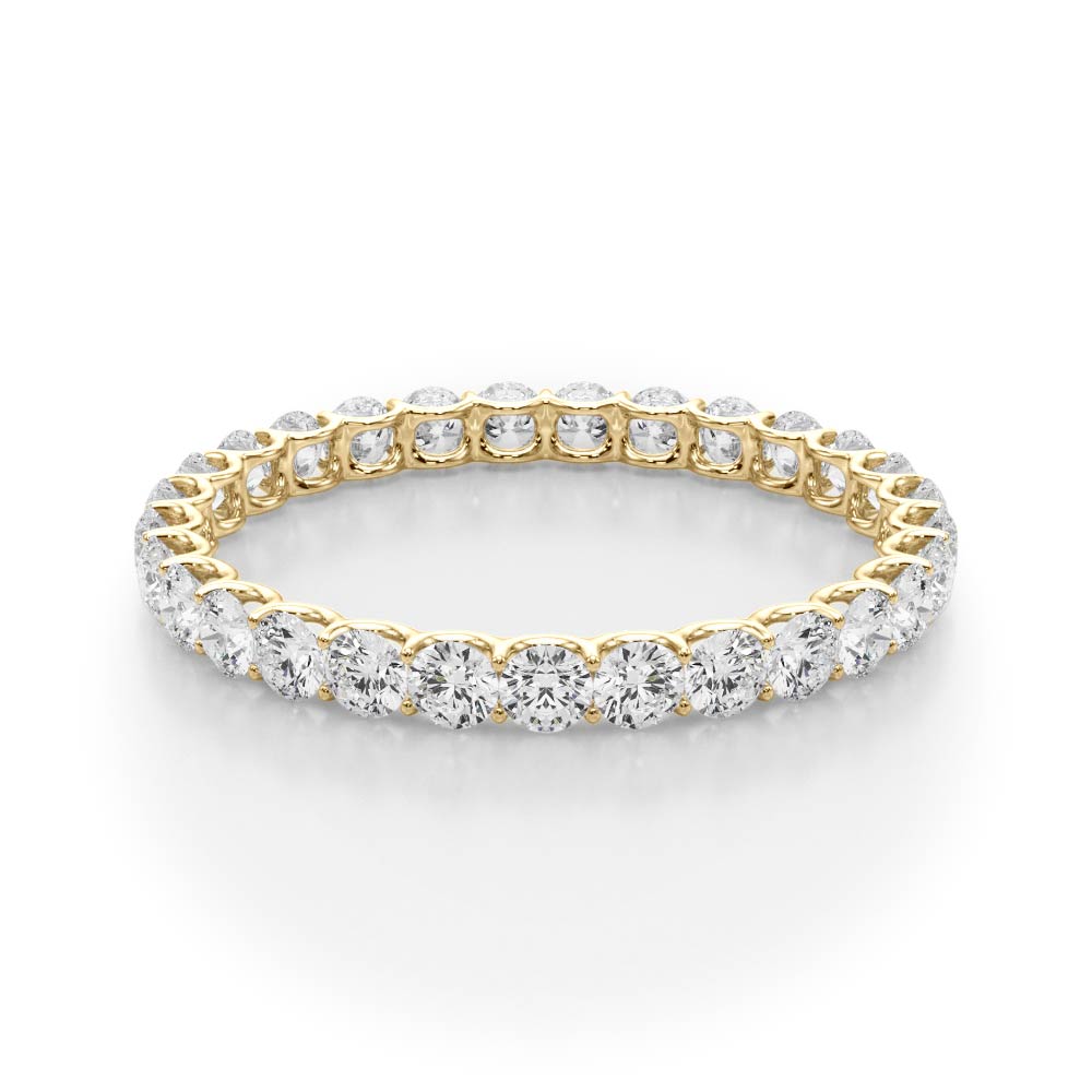 0.50-3.00ct Lab-Grown D/VVS Round Cut Diamond U Prong Full Eternity Wedding Ring