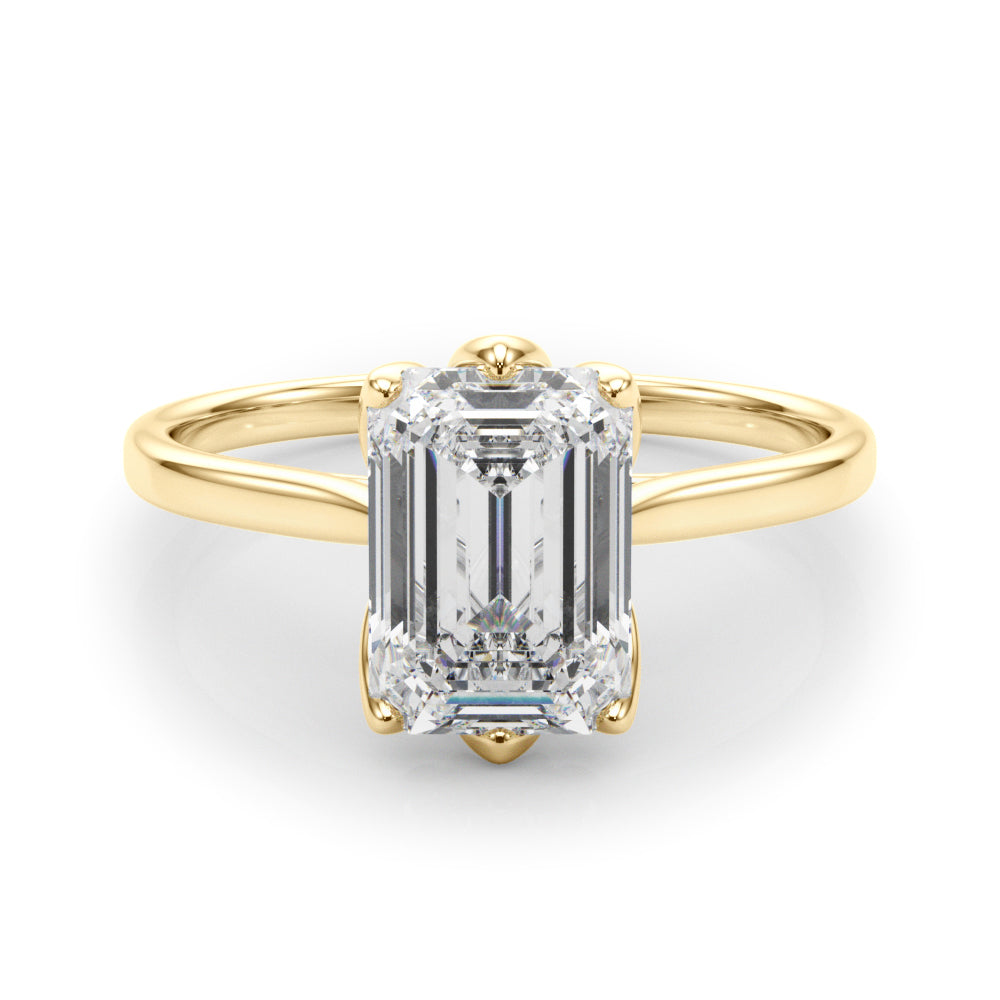 IGI Lab-Grown D-VVS Emerald Cut Diamond 6-Prong Solitaire Engagement Ring Gift For Her.