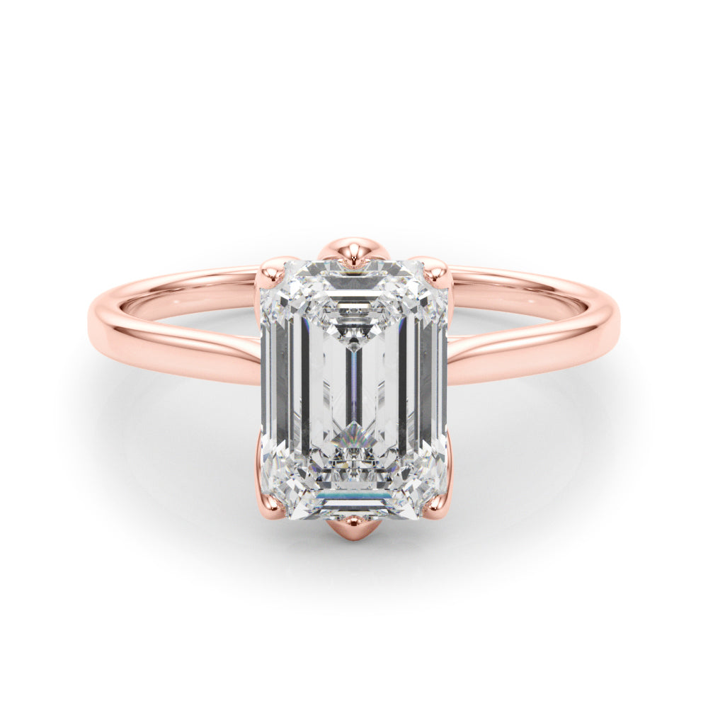 IGI Lab-Grown D-VVS Emerald Cut Diamond 6-Prong Solitaire Engagement Ring Gift For Her.