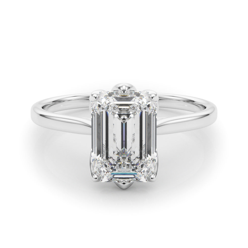 IGI Lab-Grown D-VVS Emerald Cut Diamond 6-Prong Solitaire Engagement Ring Gift For Her.