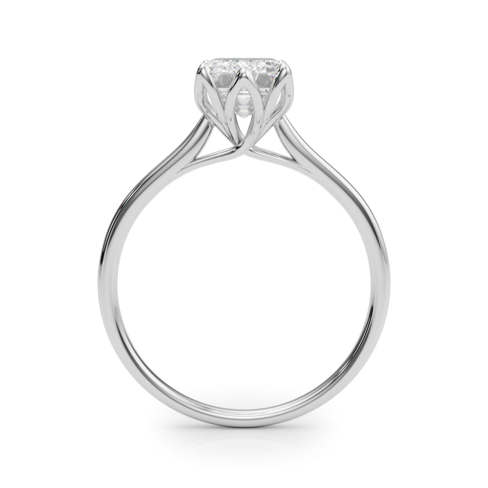 IGI Lab-Grown D-VVS Emerald Cut Diamond 6-Prong Solitaire Engagement Ring Gift For Her.