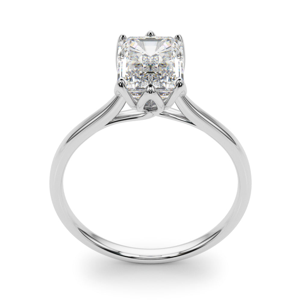 IGI Lab-Grown D-VVS Emerald Cut Diamond 6-Prong Solitaire Engagement Ring Gift For Her.