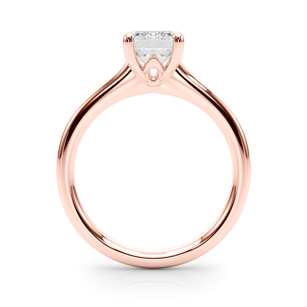 IGI Lab-Grown D-VVS Emerald Cut Diamond 4-prong Solitaire Engagement Ring Gift For Her.