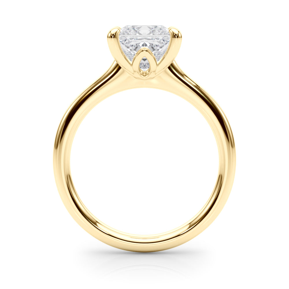 Cathedral IGI Lab-Grown D-VVS Princess Cut Diamond Solitaire Engagement Ring Gift For Her.