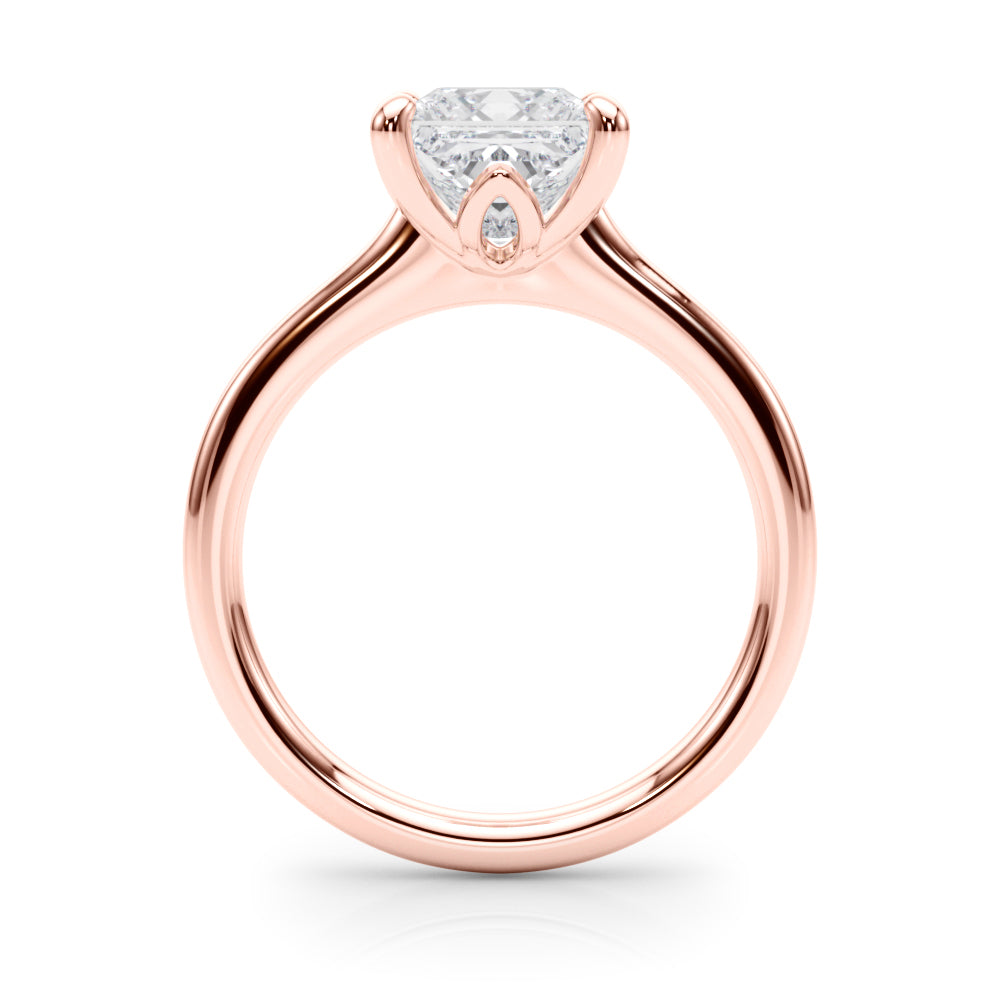 Cathedral IGI Lab-Grown D-VVS Princess Cut Diamond Solitaire Engagement Ring Gift For Her.