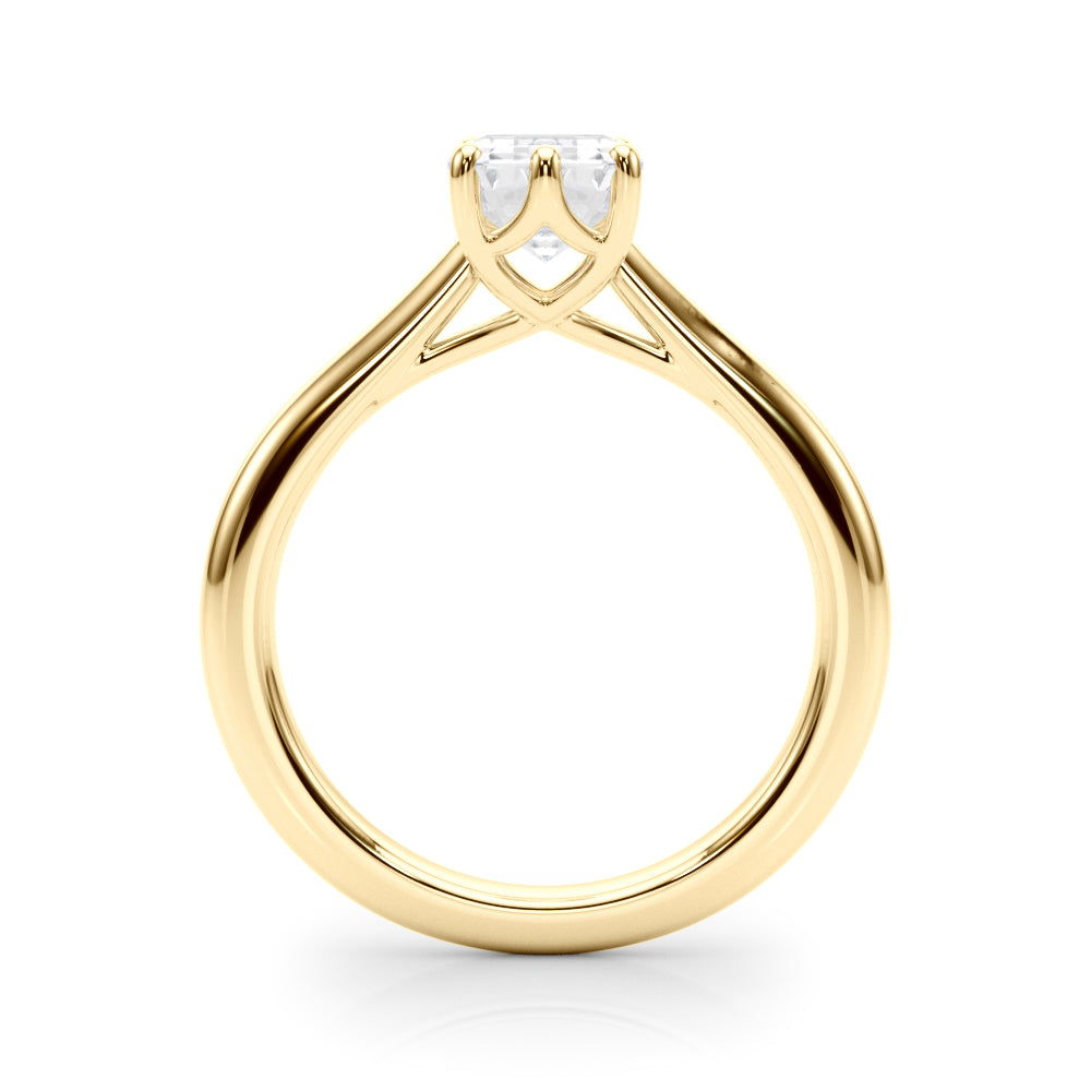 IGI Lab-Grown Emerald Cut Diamond Six Prong Solitaire Engagement Ring Gift For Her.